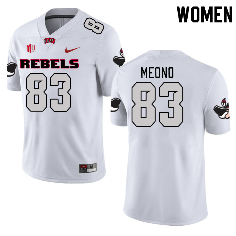 Women #83 Andre Meono UNLV Rebels 2023 College Football Jerseys Stitched-White - Click Image to Close